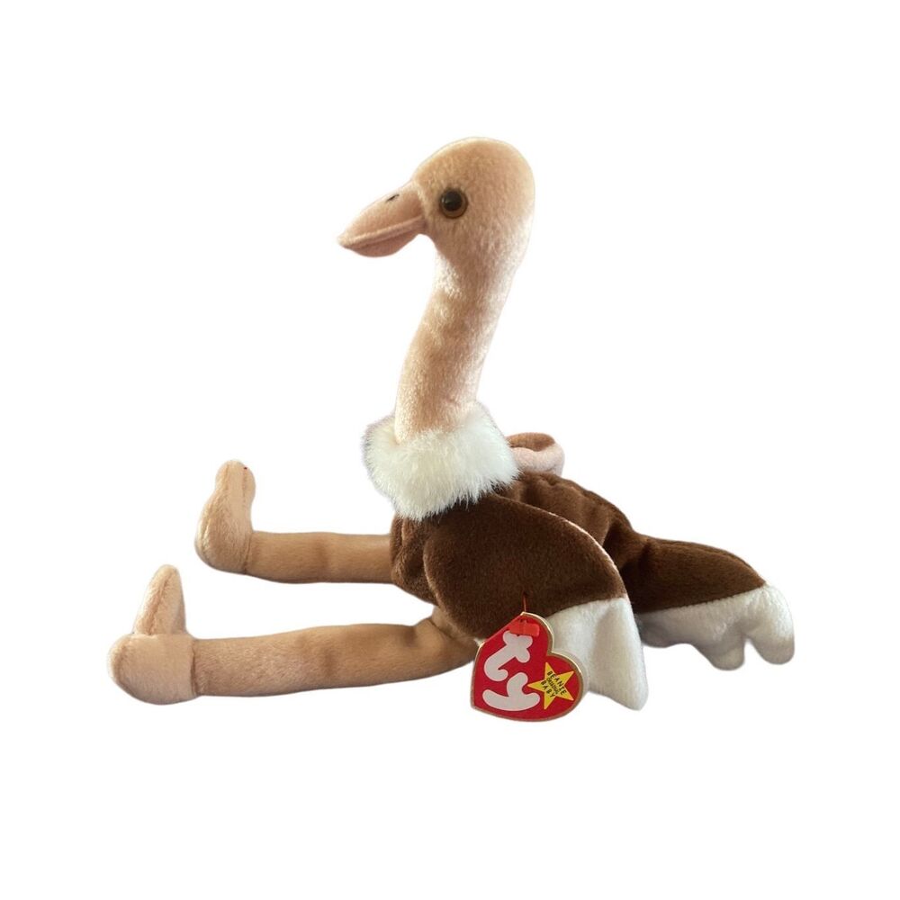 Stretch the Ostrich 1997 Ty Beanie Baby Plush Collectible Nostalgia Stuffed Anim